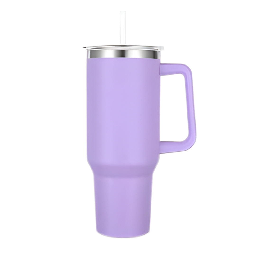 Lavender Tumbler with Handle & Straw