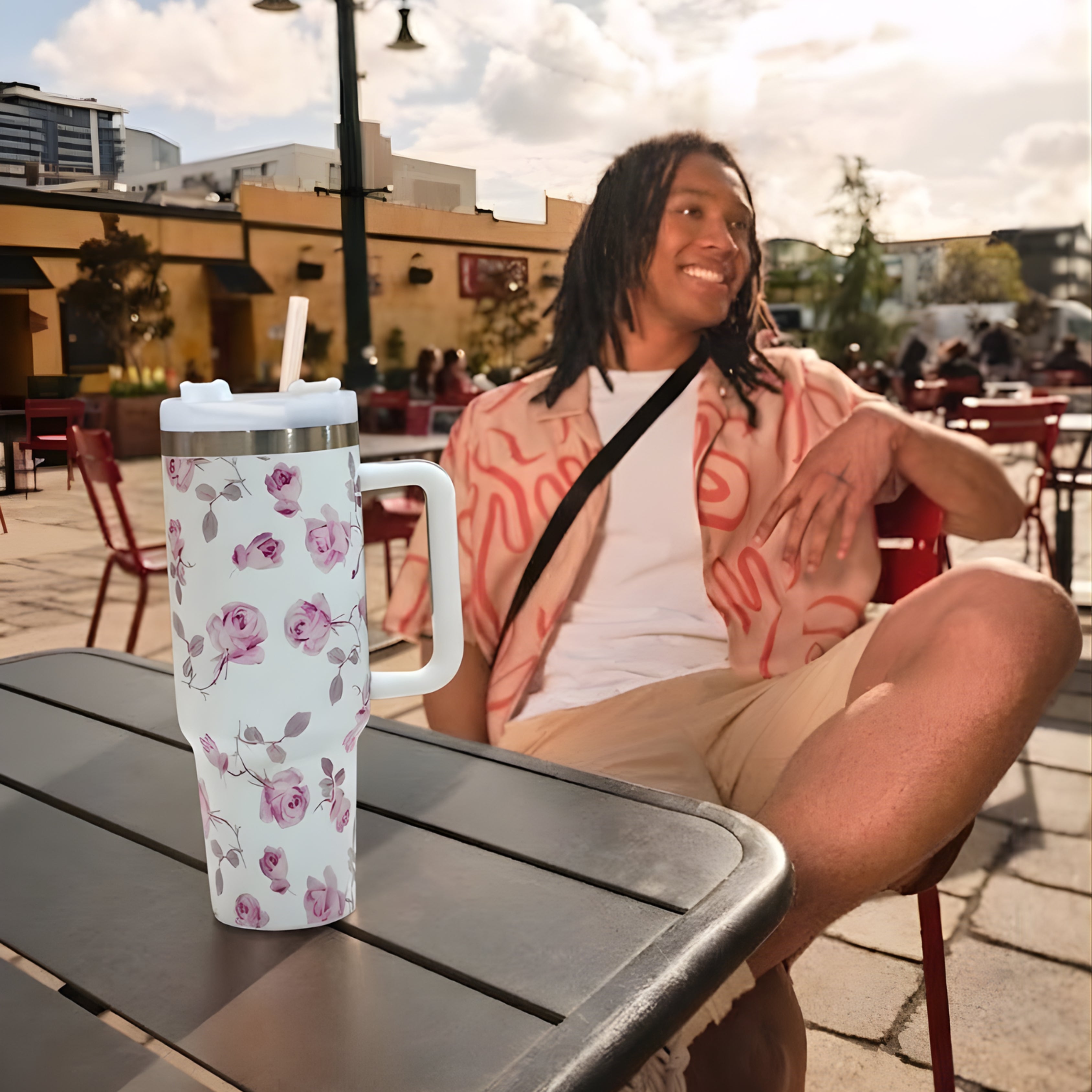 Flower Tumbler 40oz – Summer Breeze